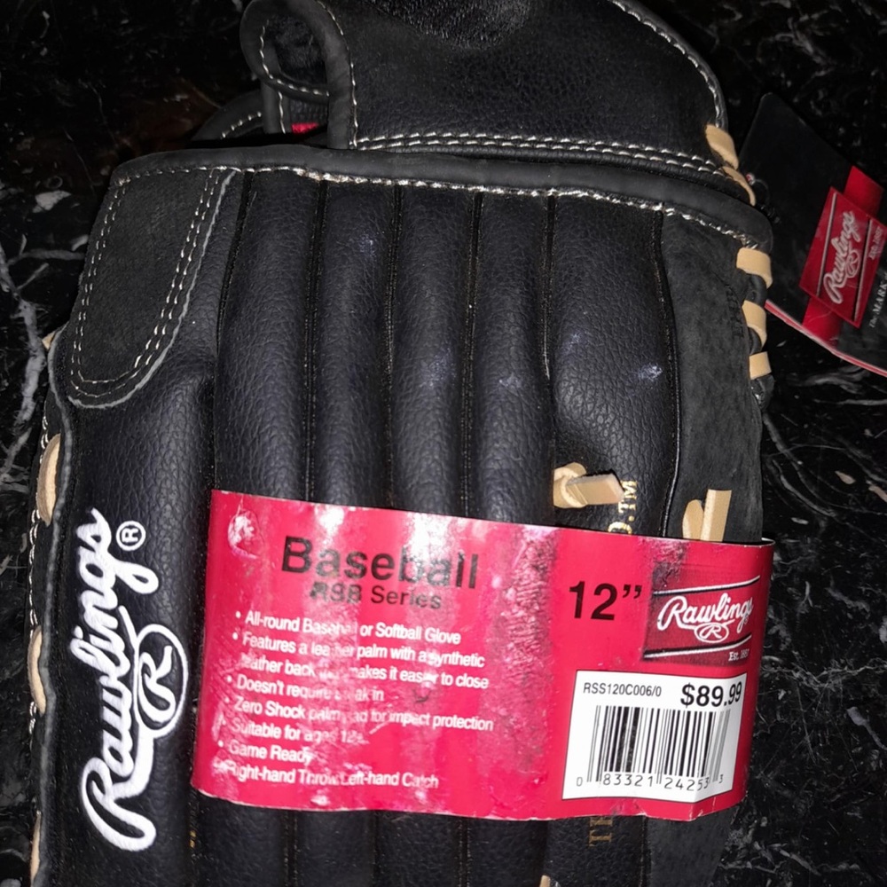 12” Rawlings Leather Palm Left Hand Baseball Glove RSS 120C ( Read Description)